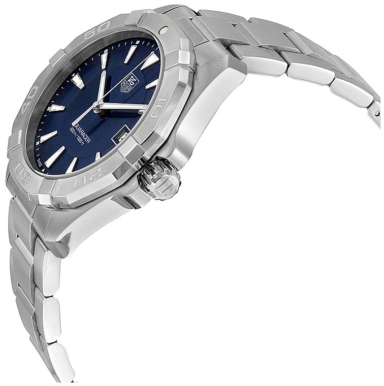 Tag Heuer Aquaracer Quartz Blue Dial Silver Steel Strap Watch for Men - WAY1112.BA0928