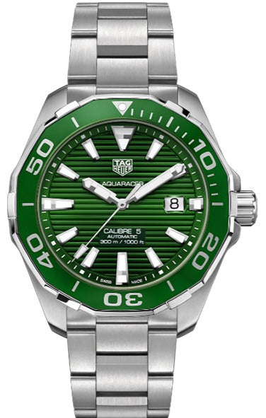 Tag Heuer Aquaracer Green Dial Watch for Men - WAY201S.BA0927