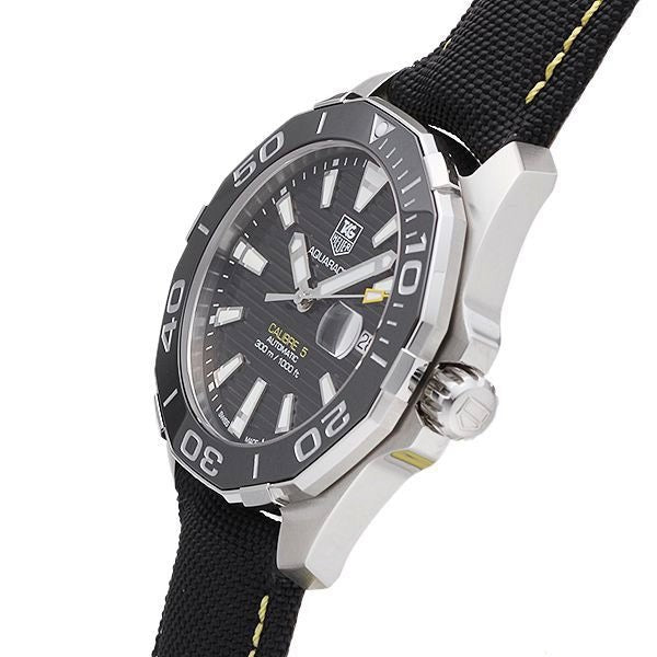 Tag Heuer Aquaracer Calibre 5 Automatic Black Dial Black Nylon Strap Watch for Men - WAY211A.FC6362