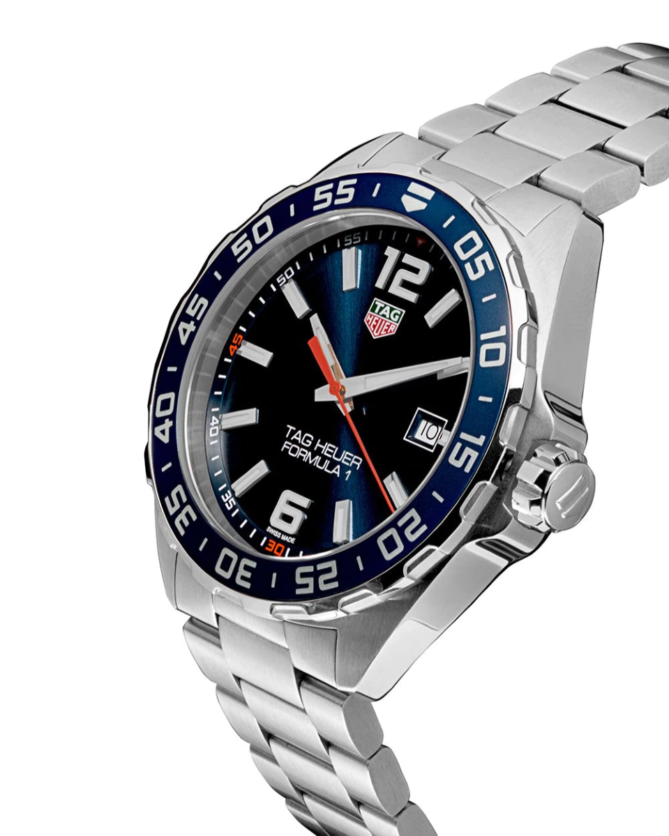 Tag Heuer Formula 1 Quartz Blue Dial Silver Steel Strap Watch for Men - WAZ1010.BA0842