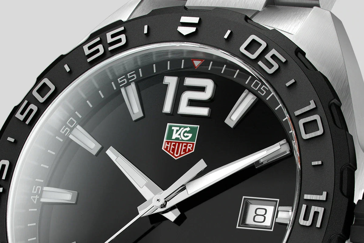 Tag Heuer Formula 1 Quartz Black Dial Silver Steel Strap Watch for Men - WAZ1110.BA0875
