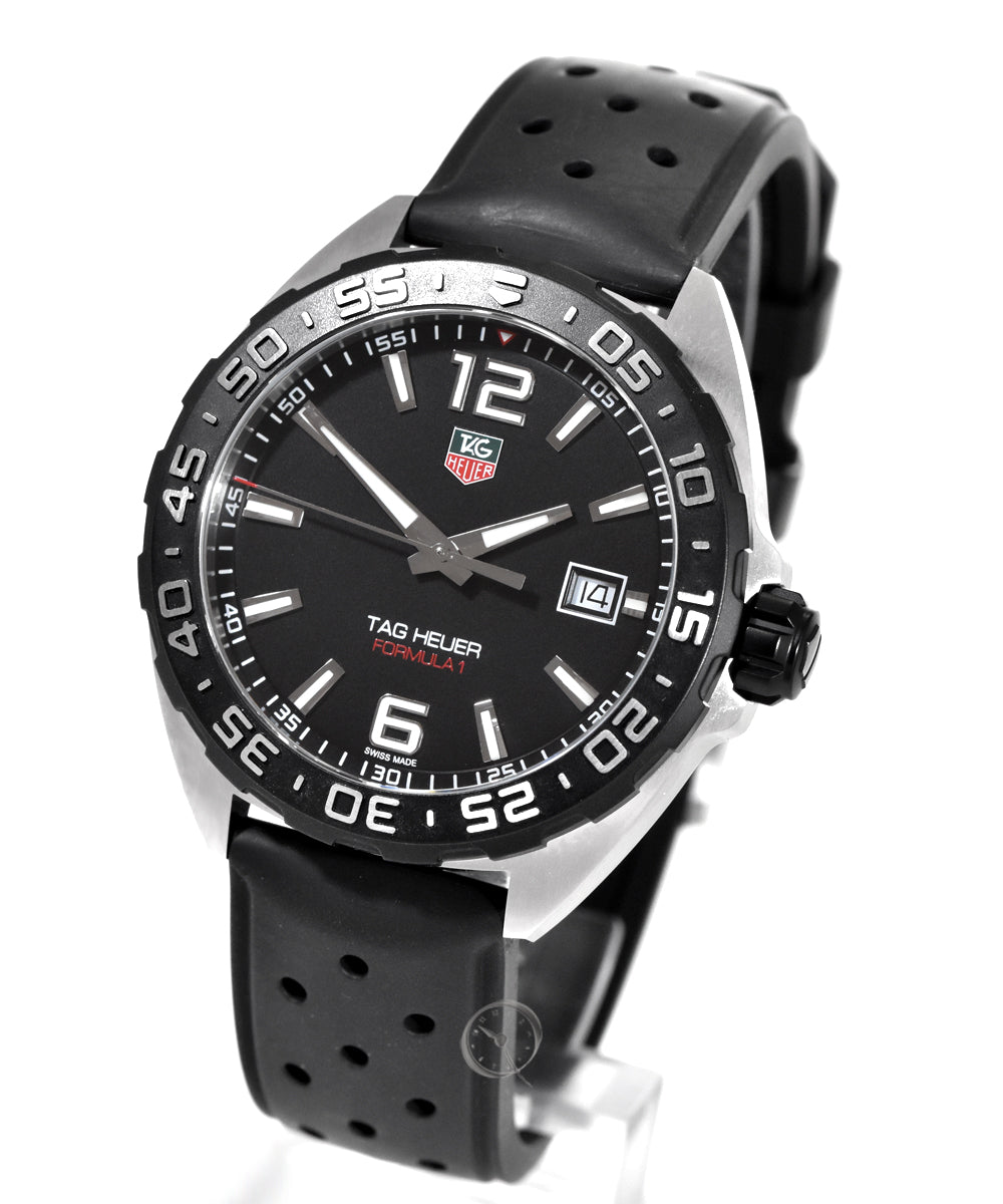 Tag Heuer Formula 1 Quartz Black Dial Black Rubber Strap Watch for Men - WAZ1110.FT8023