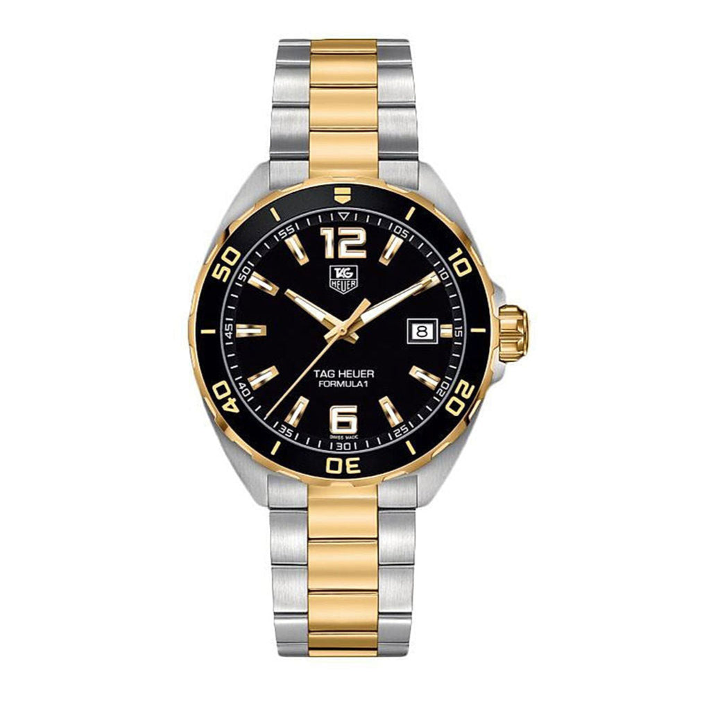 Tag Heuer Formula 1 Quartz Black Dial Two Tone Steel Strap Watch for Men - WAZ1121.BB0879
