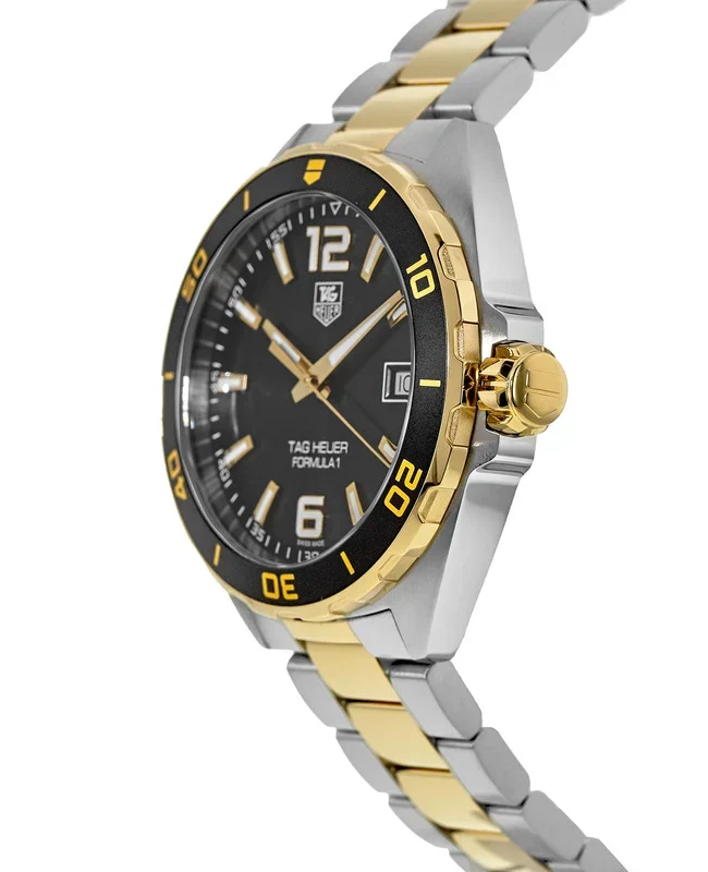 Tag Heuer Formula 1 Quartz Black Dial Two Tone Steel Strap Watch for Men - WAZ1121.BB0879
