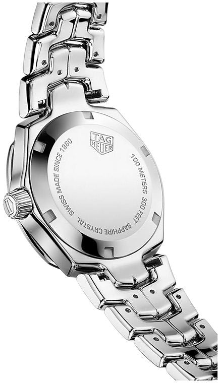 Tag Heuer Link Quartz Brown Dial Silver Steel Strap Watch for Women - WBC131E.BA0649