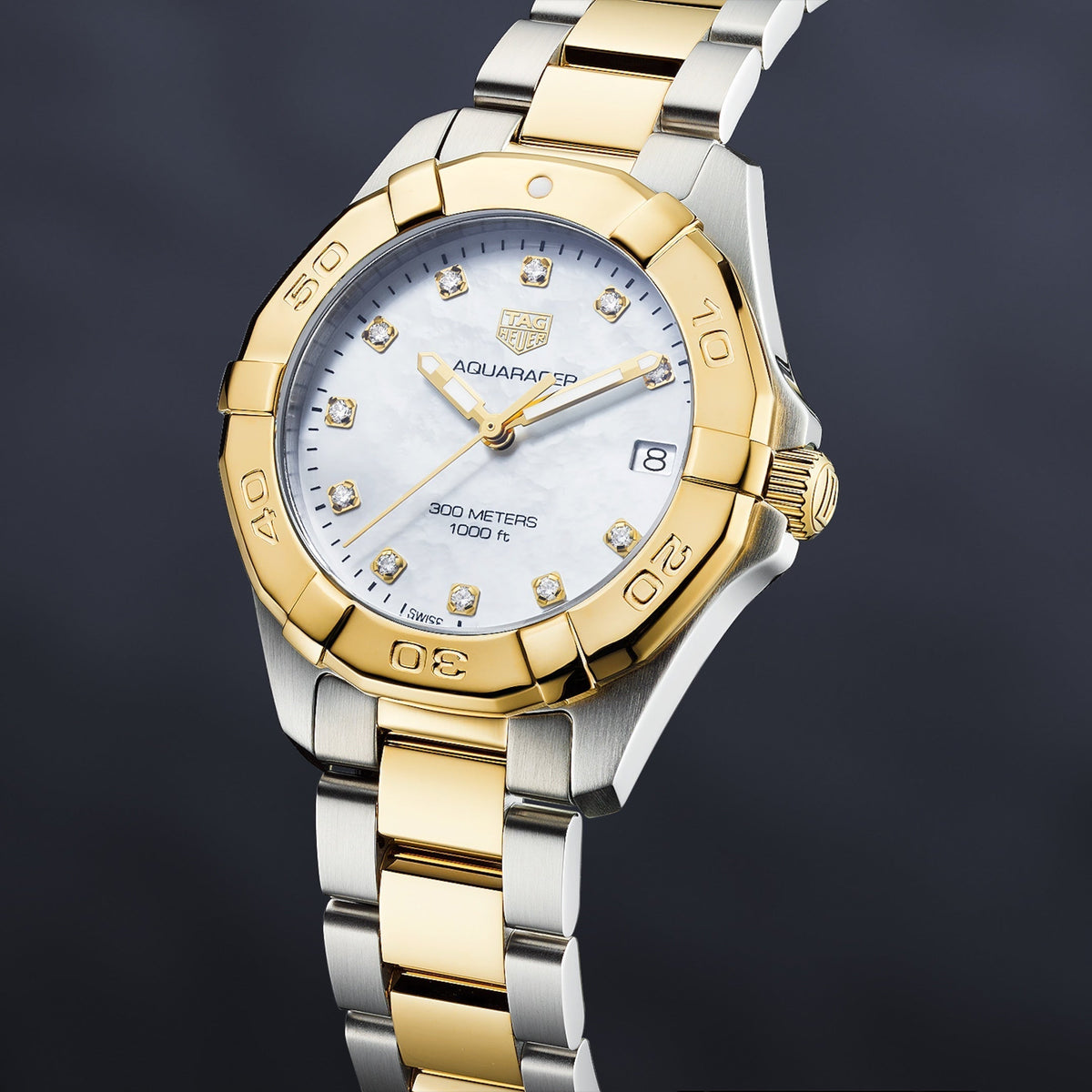 Tag Heuer Aquaracer White Mother of Pearl Dial Watch for Women - WBD1322.BB0320