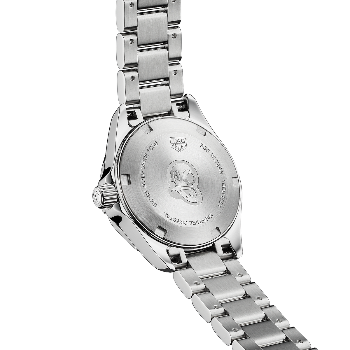 Tag Heuer Aquaracer Diamonds Mother of Pearl Dial Silver Steel Strap Watch for Women - WBD1414.BA0741