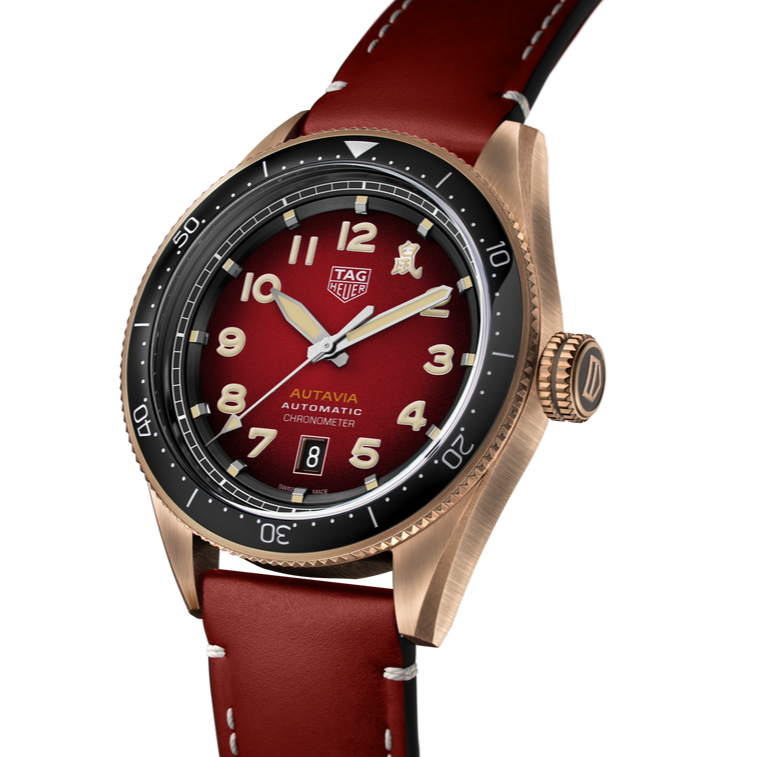Tag Heuer Autavia Maroon Dial Watch for Men - WBE5193.FC8300