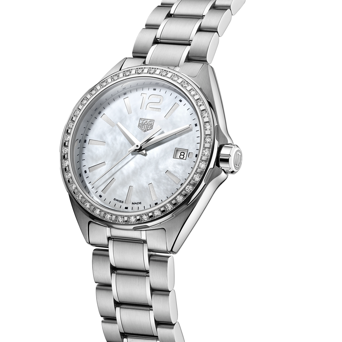 Tag Heuer Formula 1 Quartz Diamonds Mother of Pearl Dial Silver Steel Strap Watch for Women - WBJ131A.BA0666