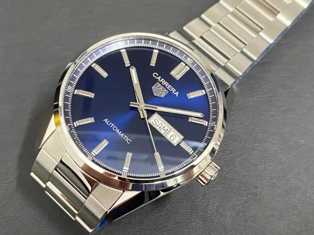 Tag Heuer Carrera Day Date Blue Dial Silver Steel Strap Watch for Women - WBN2012.BA0640