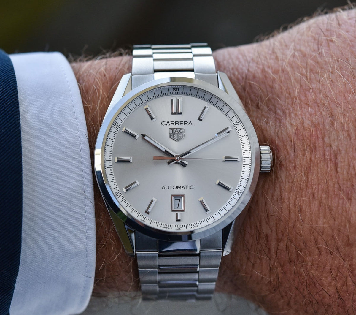Tag Heuer Carrera Date Silver Dial Silver Steel Strap Watch for Women - WBN2111.BA0639