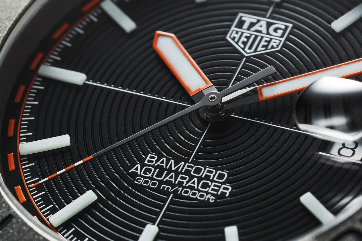 Tag Heuer Aquaracer Calibre 5 Bamford Limited Edition Black Dial Grey Steel Strap Watch for Men - WAY208C.FC6383