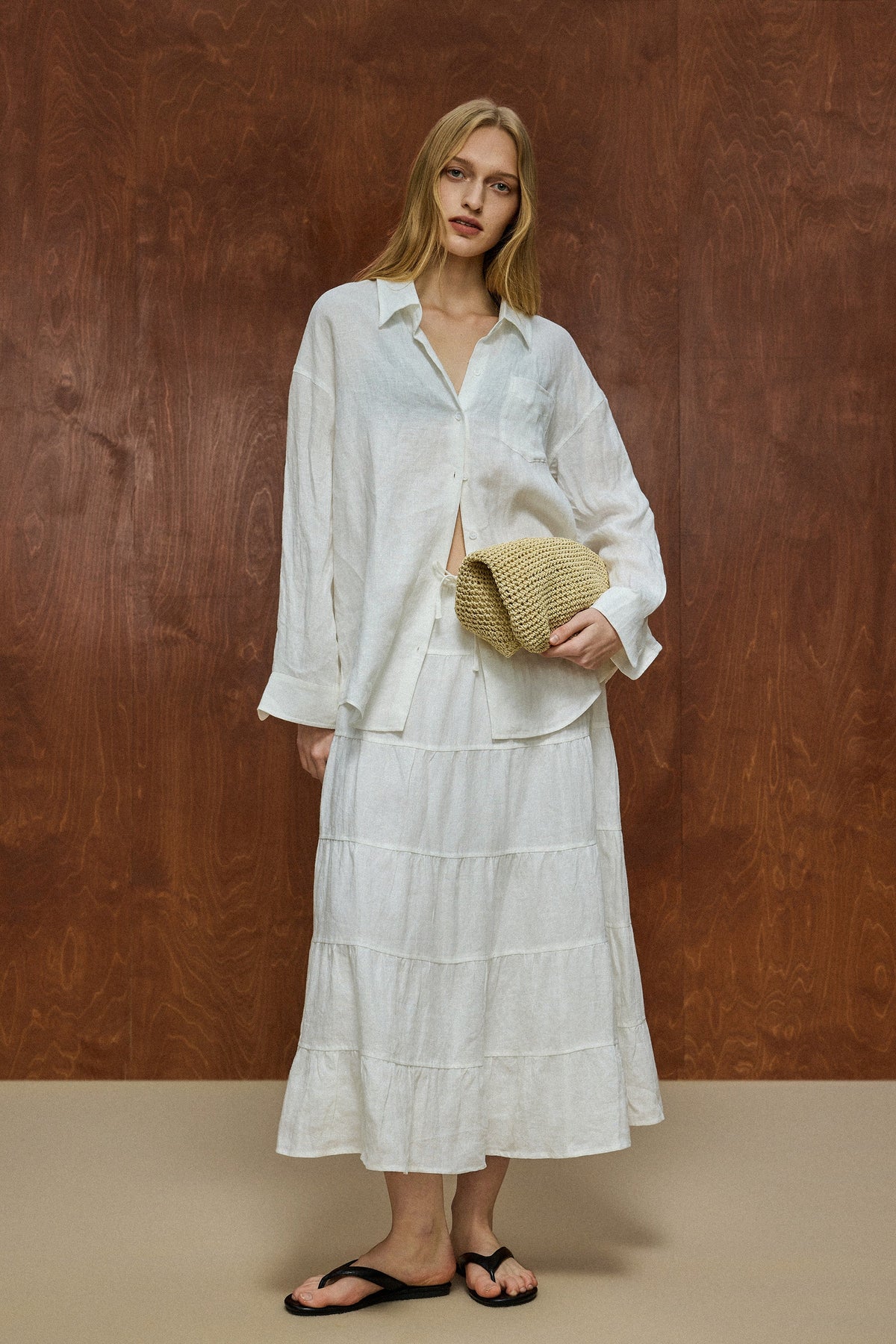 Bouquet Linen Skirt