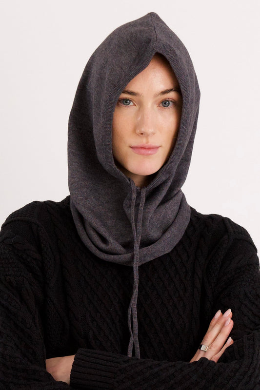 Wool Blend Knit Hood