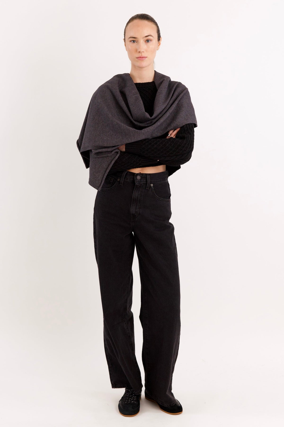 Wool Blend Knitted Scarf