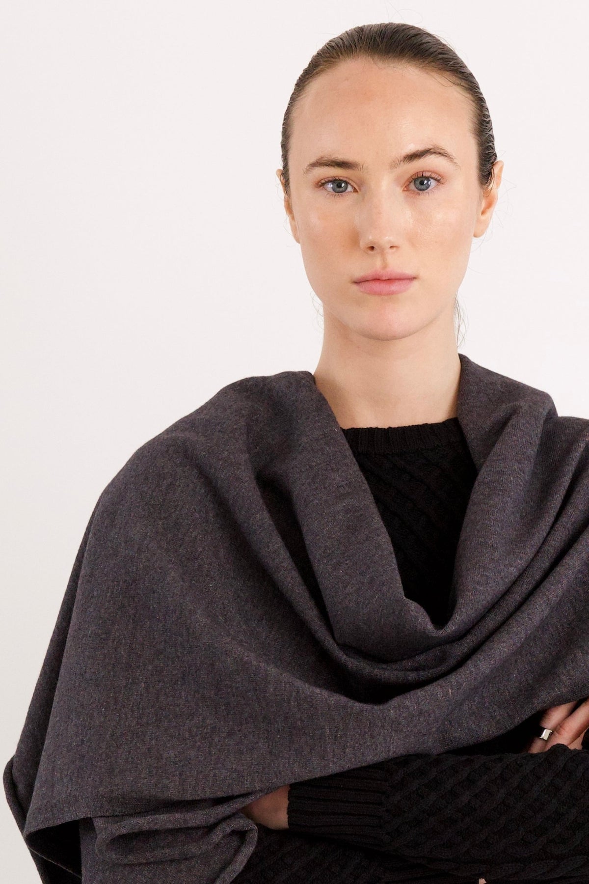 Wool Blend Knitted Scarf