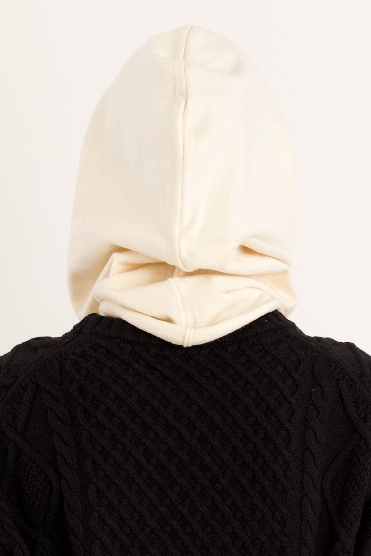 Wool Blend Knit Hood