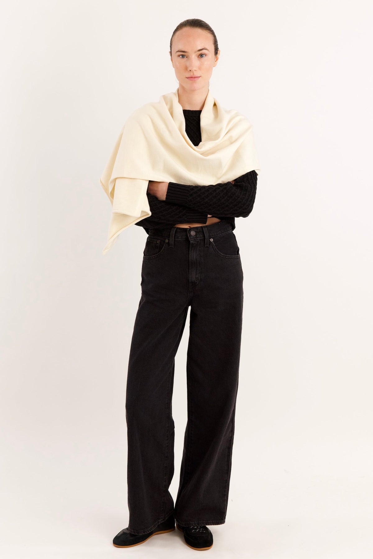 Wool Blend Knitted Scarf