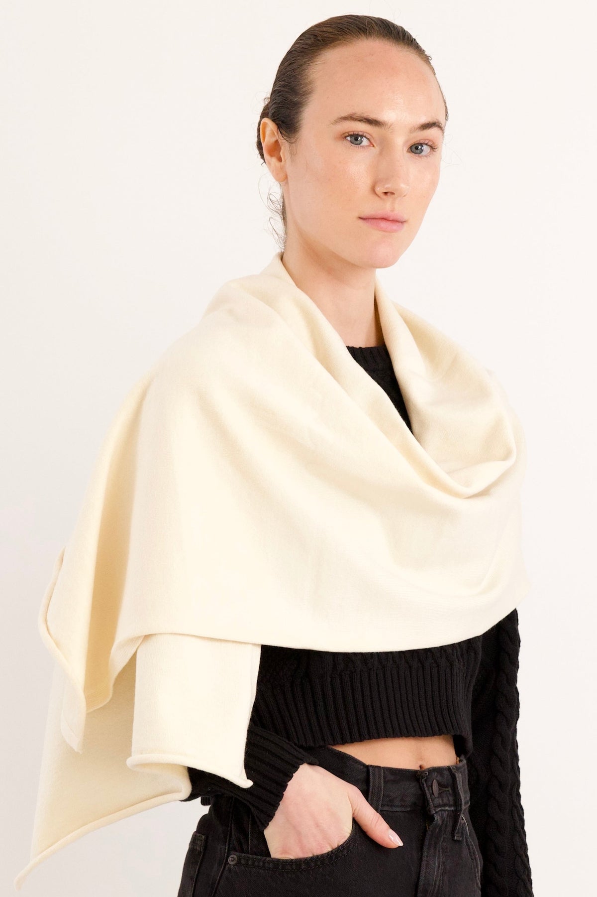 Wool Blend Knitted Scarf