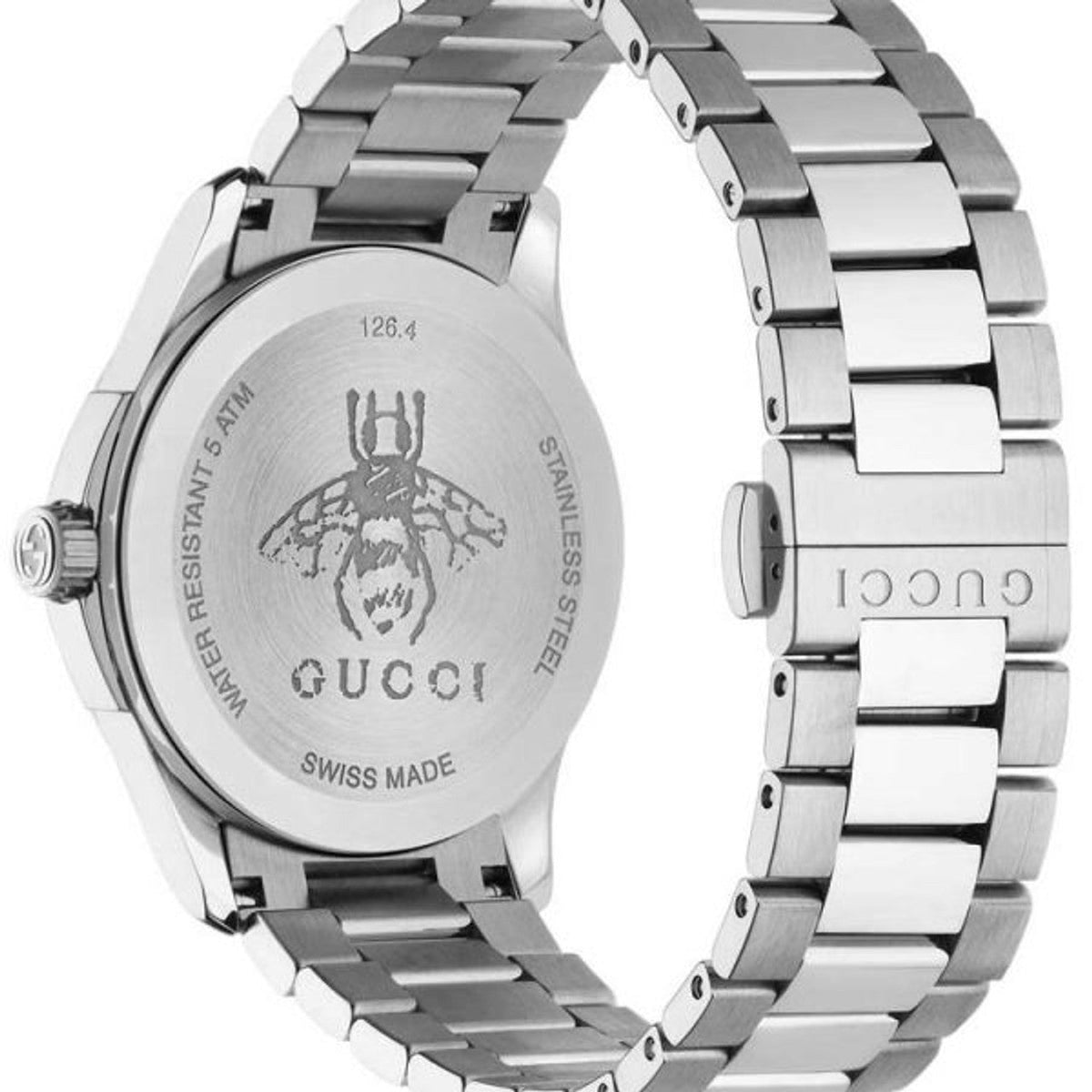Gucci G Timeless Silver Dial Silver Steel Strap Watch For Women - YA1264028
