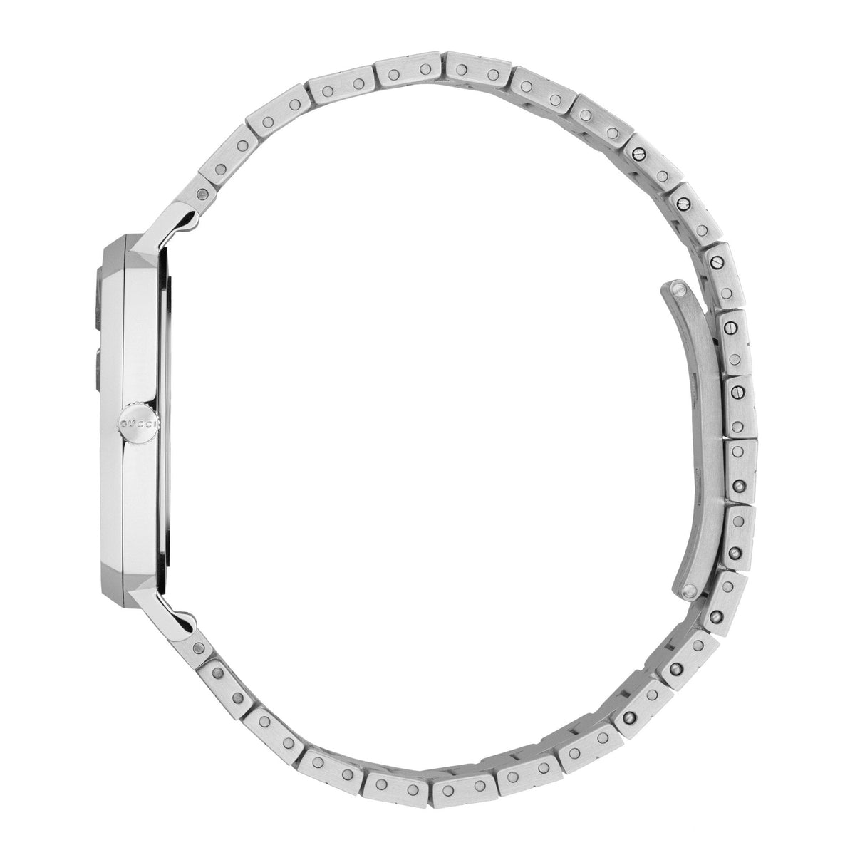 Gucci Grip Quartz Silver Dial Silver Steel Strap Watch For Women - YA157401