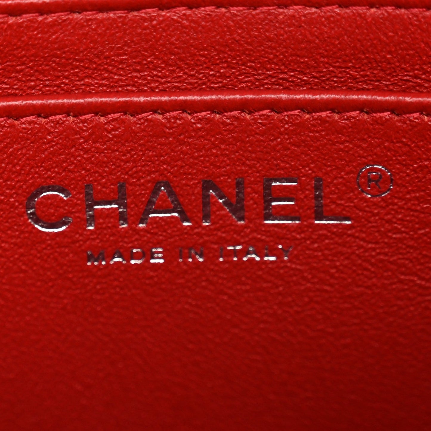 Caviar Quilted Mini Rectangular Flap Red