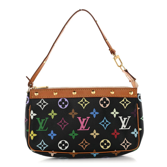 Monogram Multicolor Pochette Accessories Black