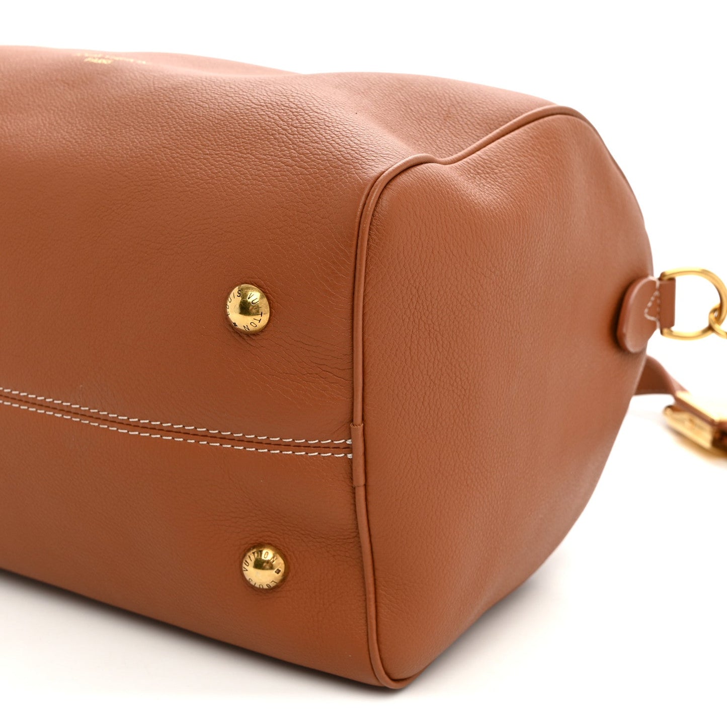 Grained Calfskin Low Key Speedy 30 Cognac