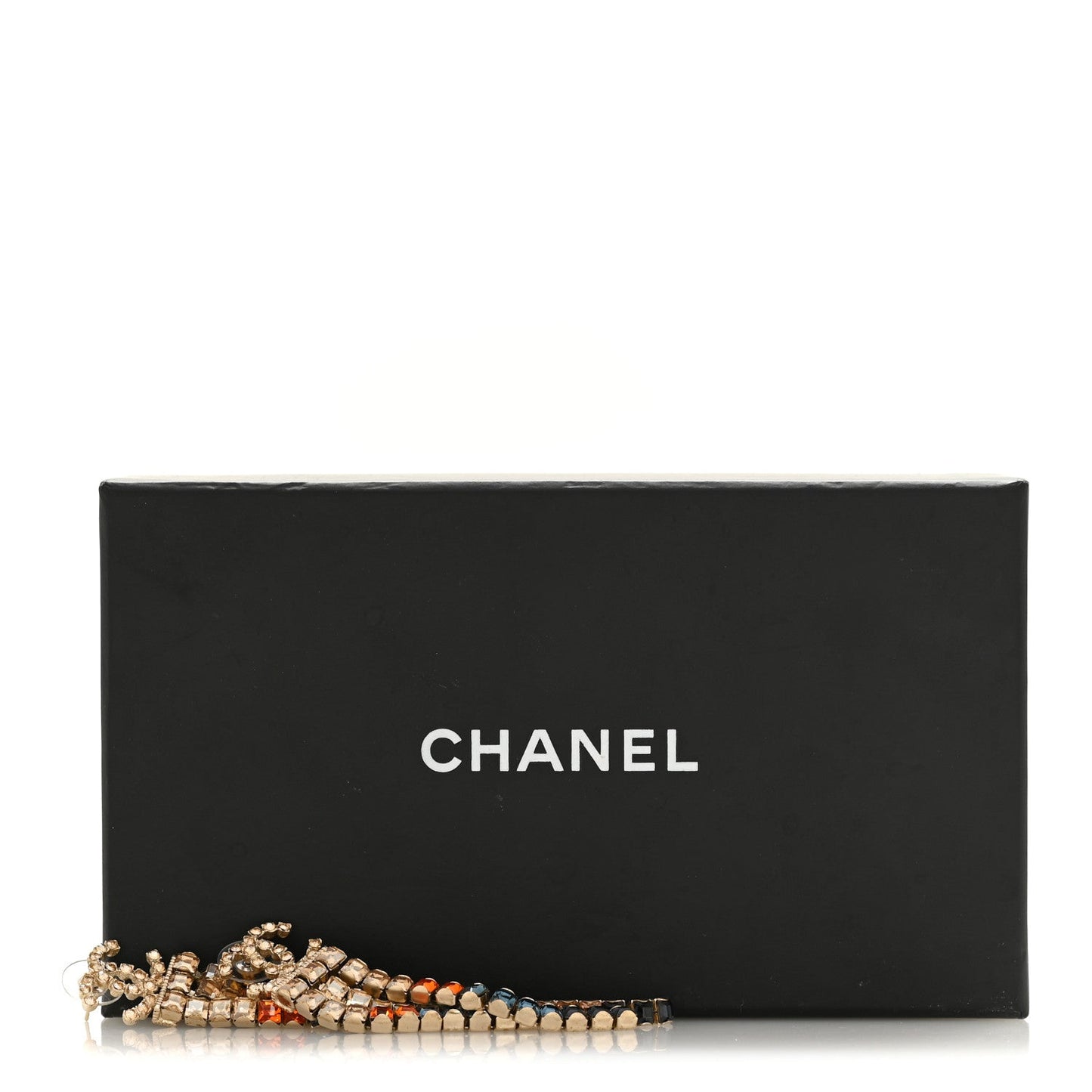 Baguette Crystal CC Drop Earrings Multi