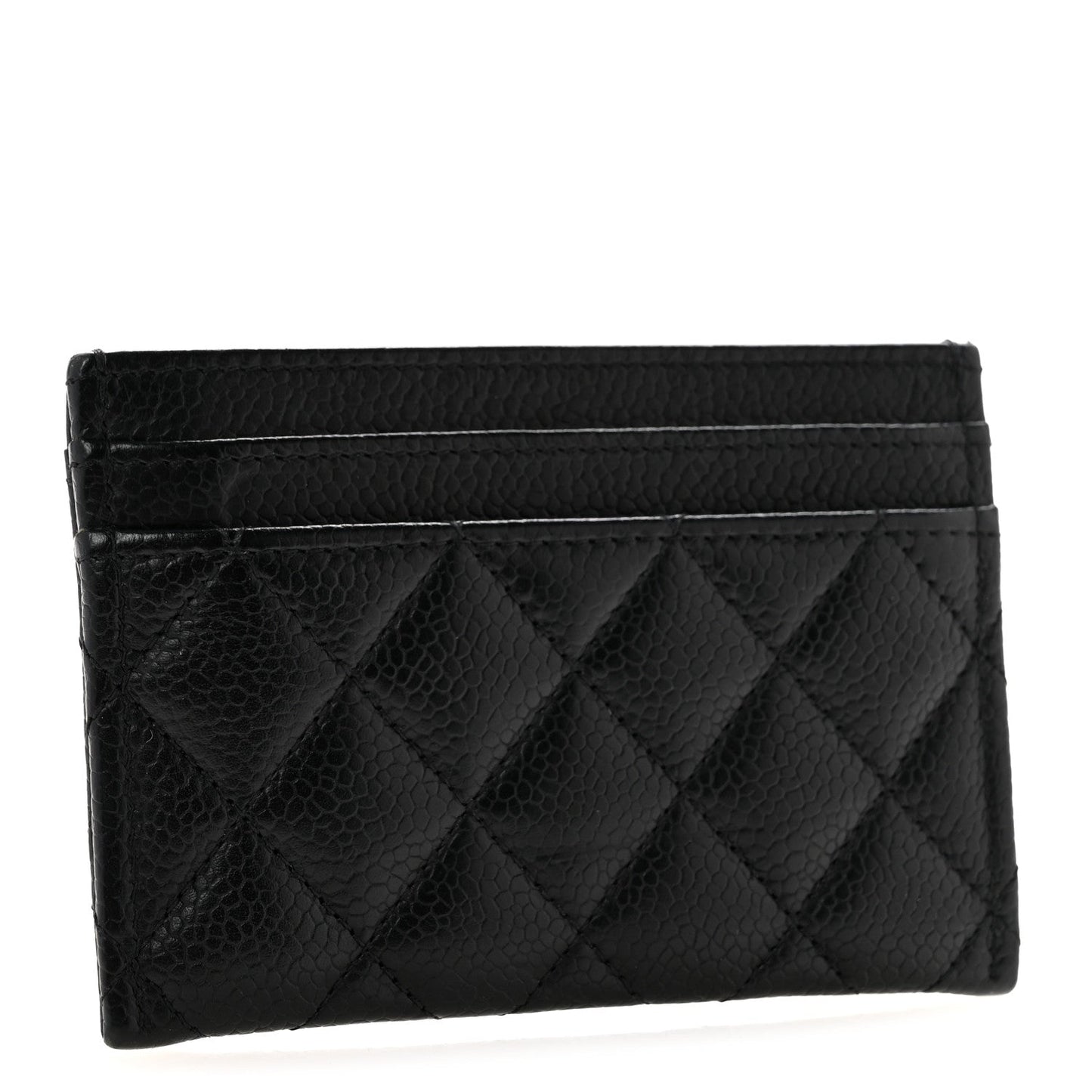Caviar Quilted Boy Card Holder Black