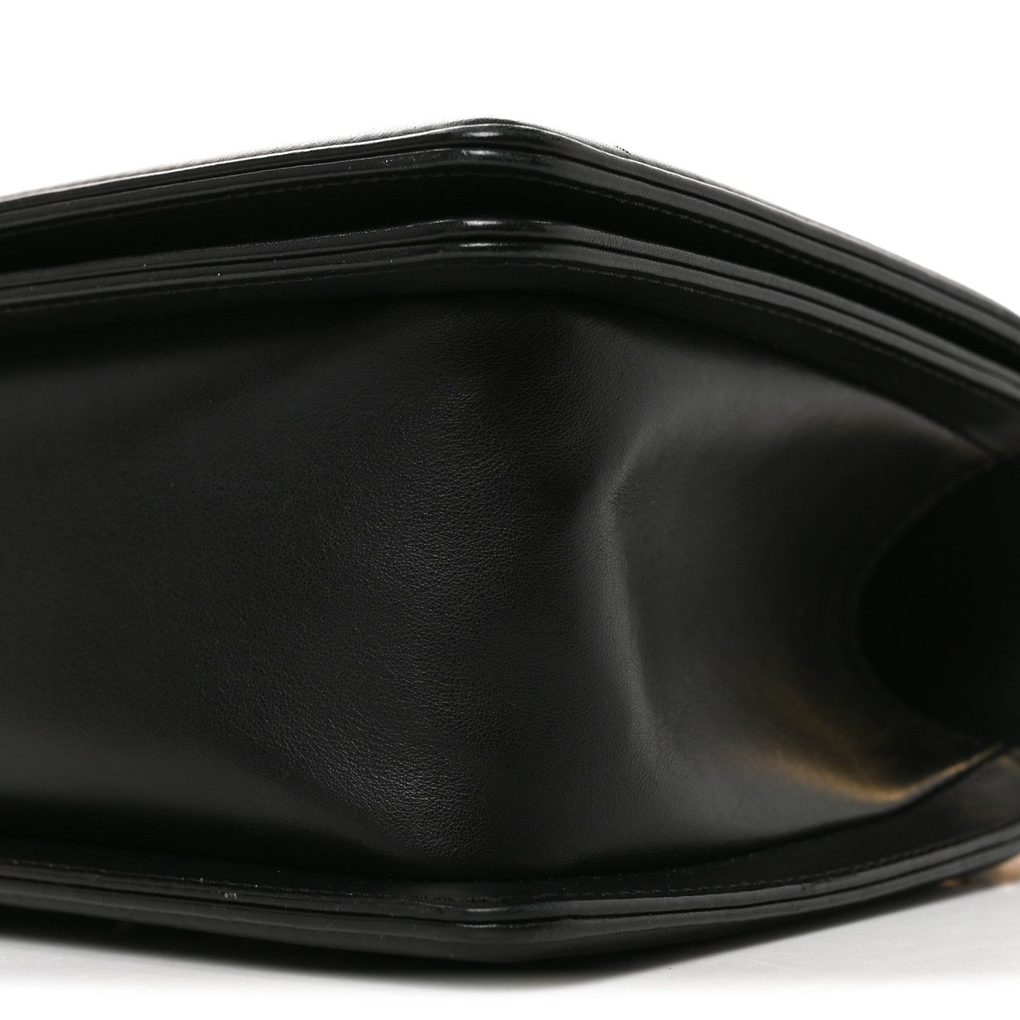 Lambskin Chevron Quilted Medium Boy Flap Black