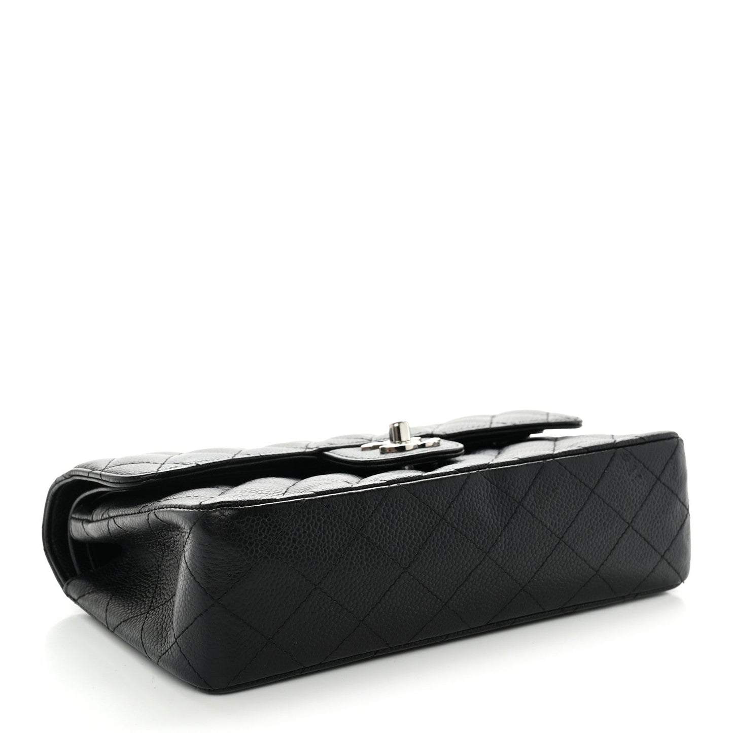 Caviar Quilted Small Double Flap Black