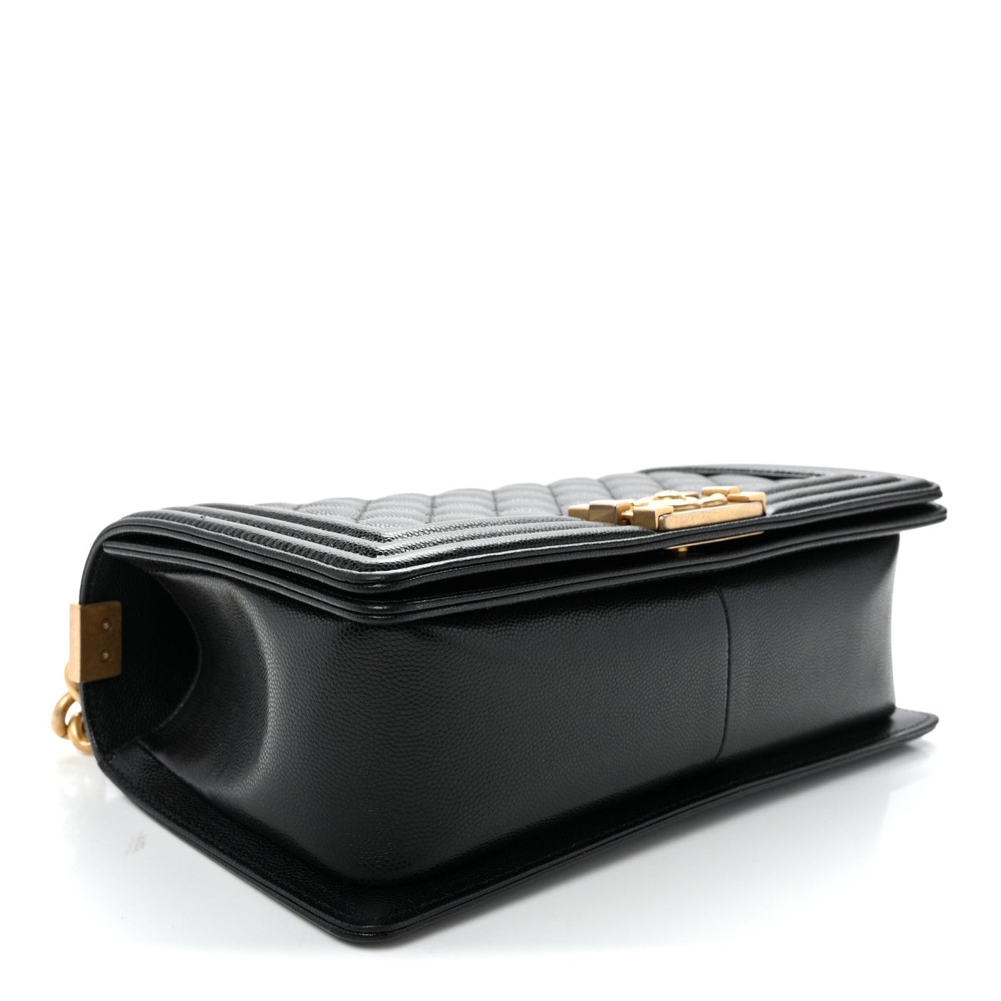 Caviar Quilted Medium Boy Flap Black