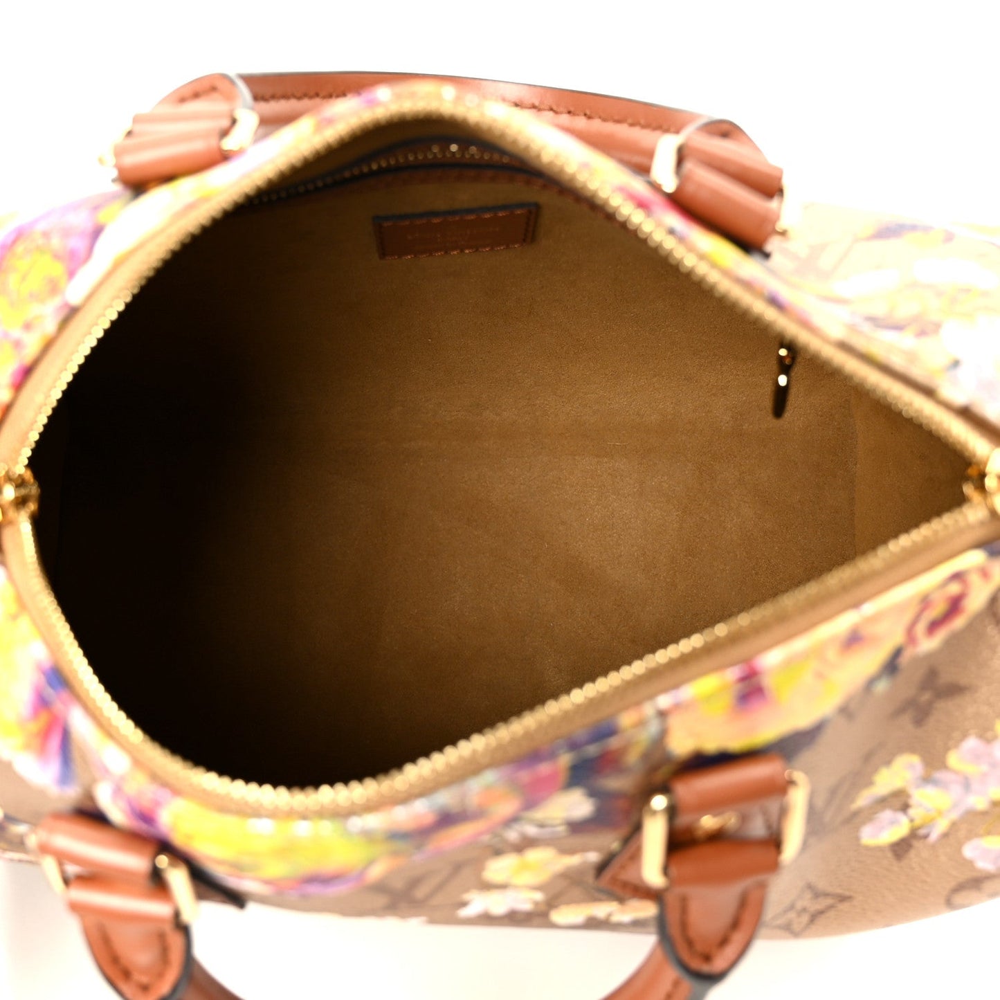 Metallic Monogram LV Garden Speedy Bandouliere 25 Gold