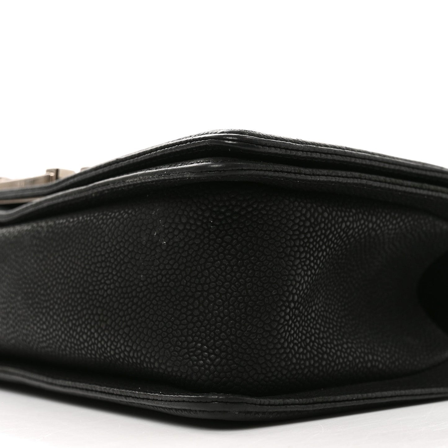 Iridescent Caviar Quilted Medium Boy Flap Black
