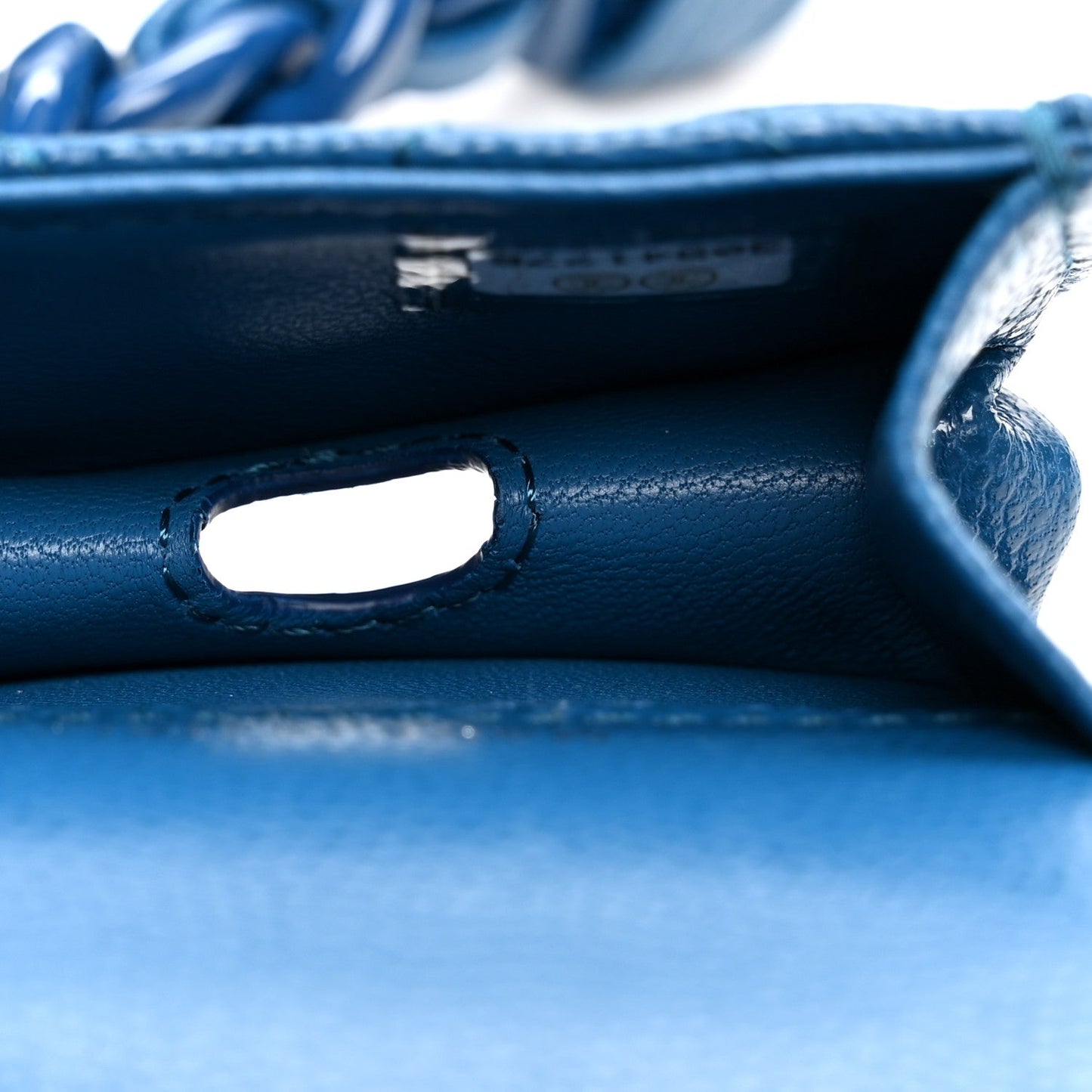 Caviar Quilted Airpods Pro Holder Belt Blue