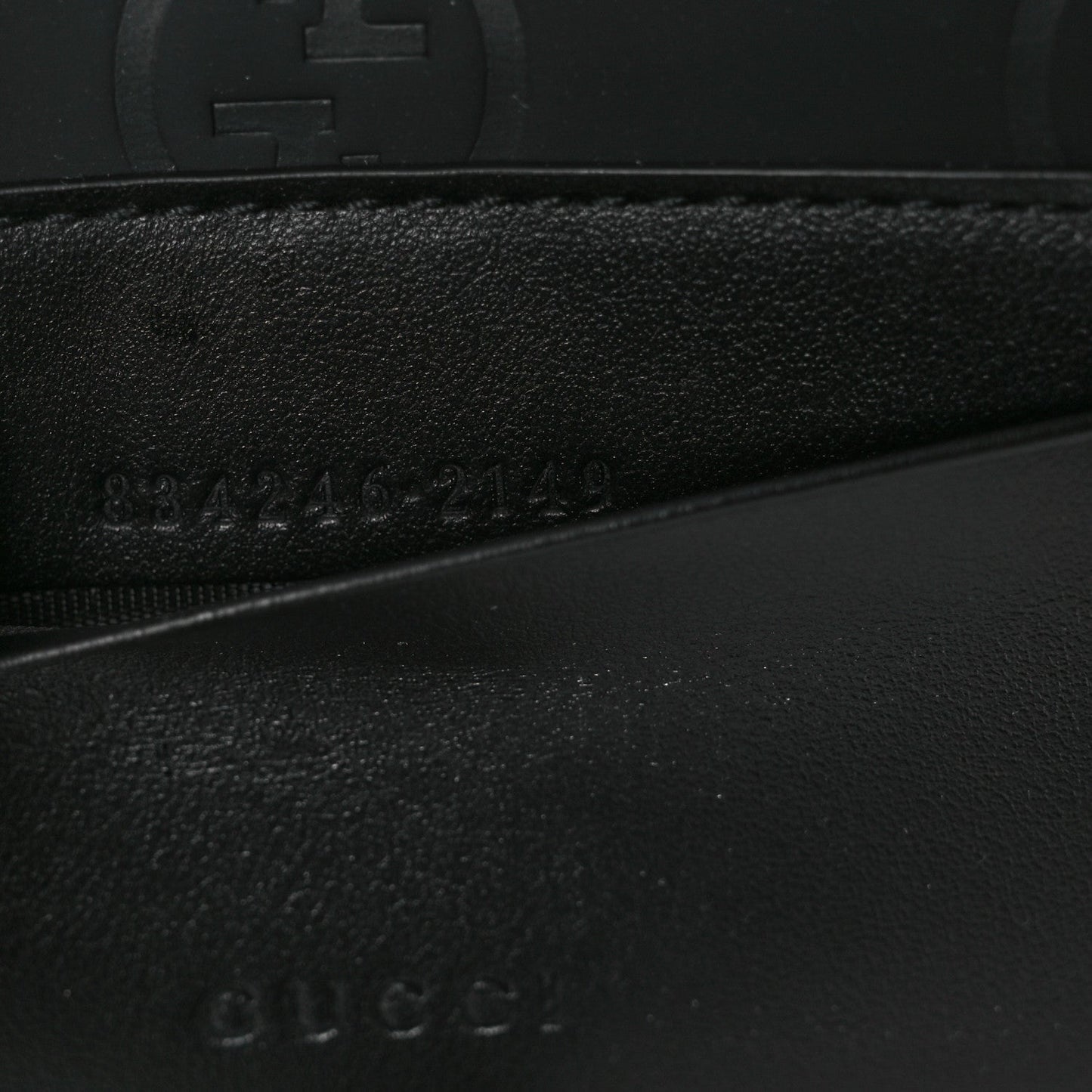 Rubber Effect Monogram GG Crossbody Bag Black