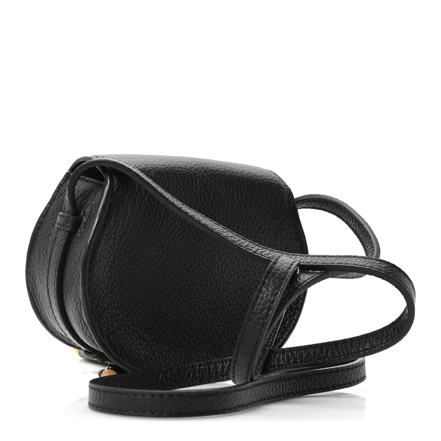 Calfskin Nano Marcie Saddle Bag Black