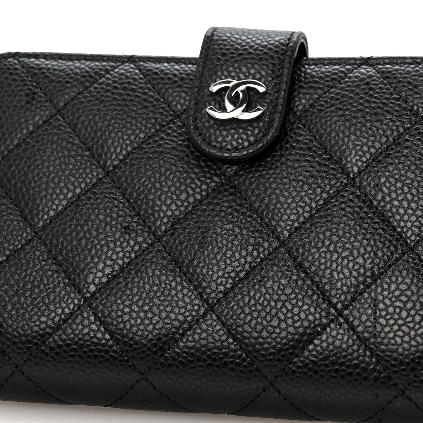 Caviar Quilted CC French Wallet Black