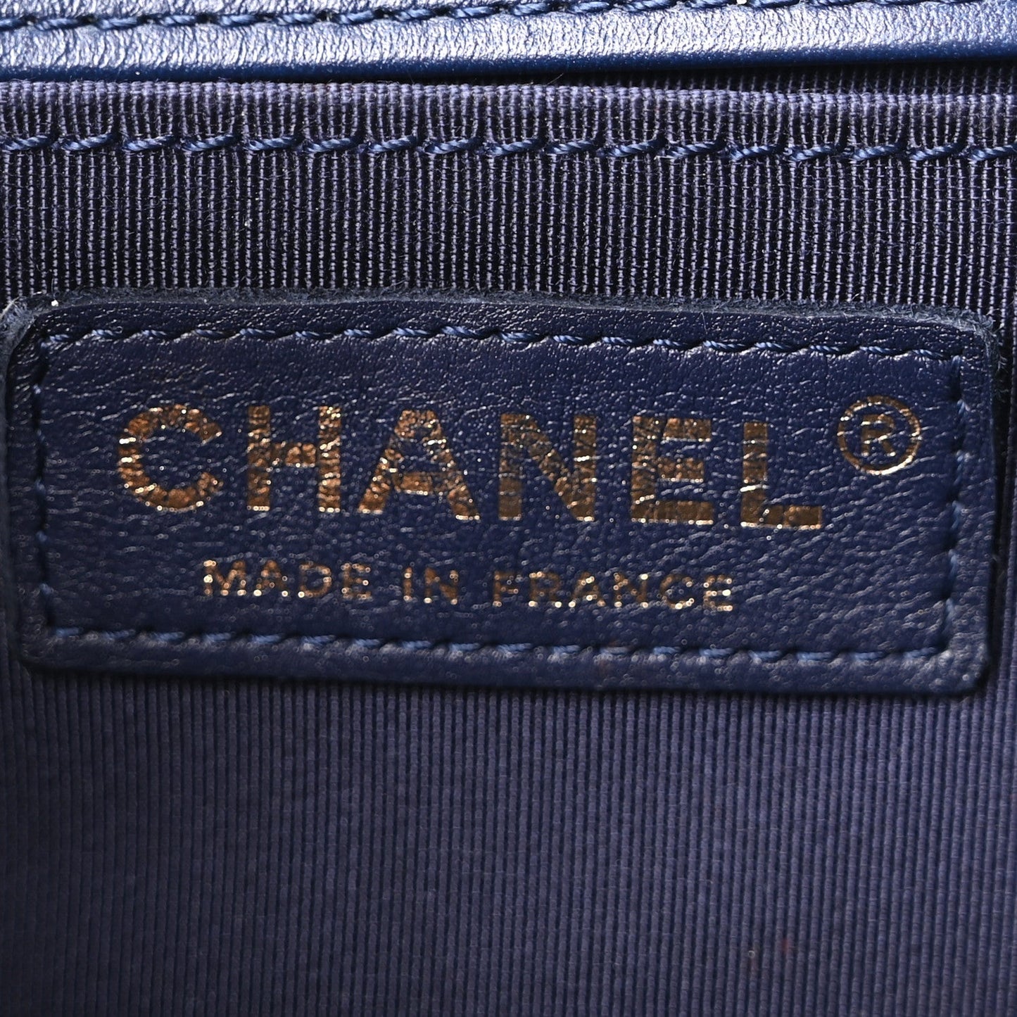 Lambskin Quilted Medium Boy Flap Dark Navy