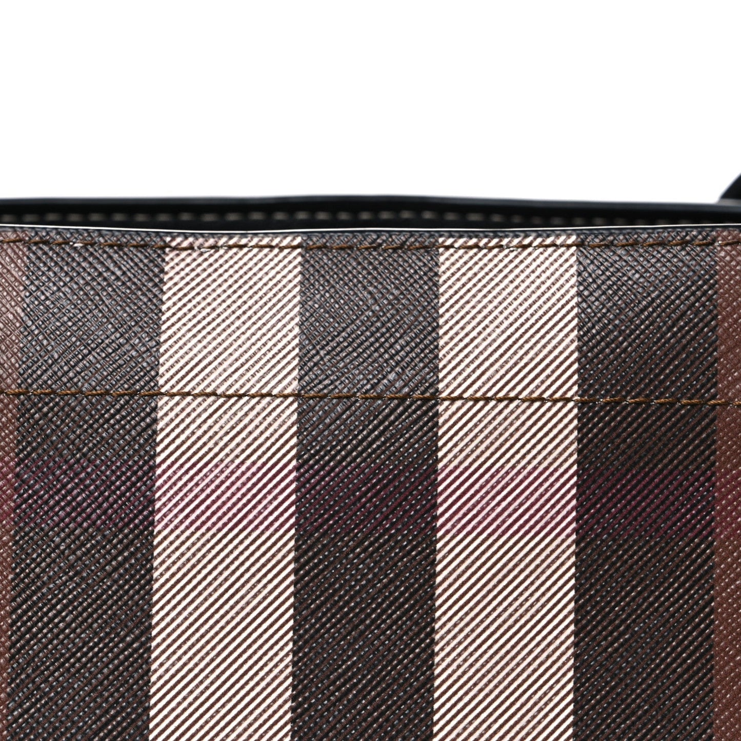 E-Canvas Denny Check Tote Brown