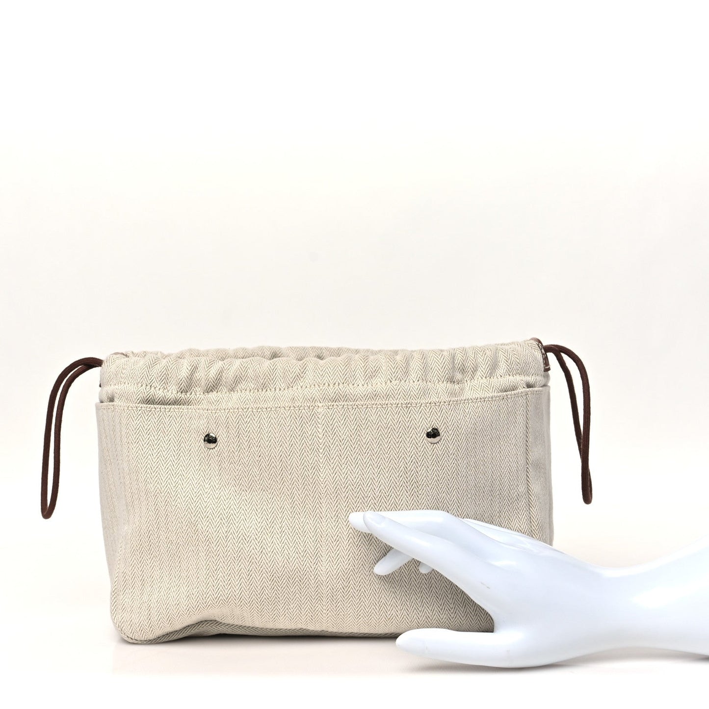 Canvas Barenia Fourbi 25 MM Bag Insert Natural Fauve