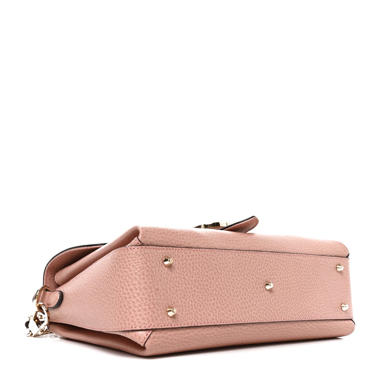 Dollar Calfskin Interlocking G Top Handle Shoulder Bag Soft Pink