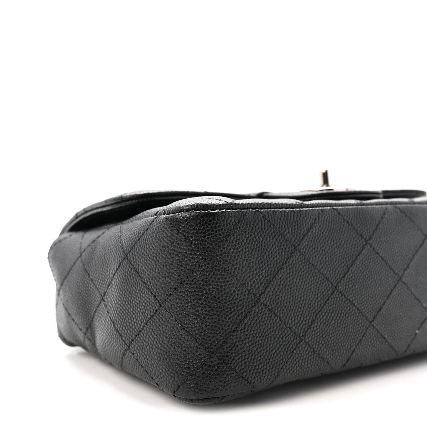 Caviar Quilted Mini Rectangular Flap Black