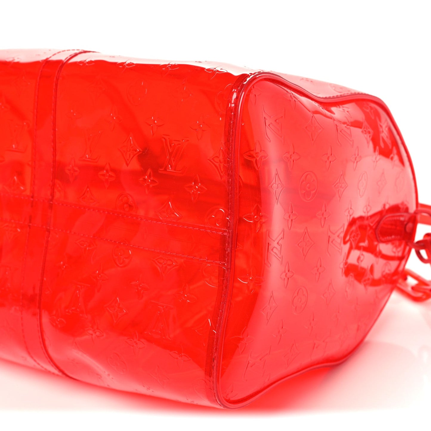 PVC Monogram Keepall Bandouliere 50 Grenadine Red