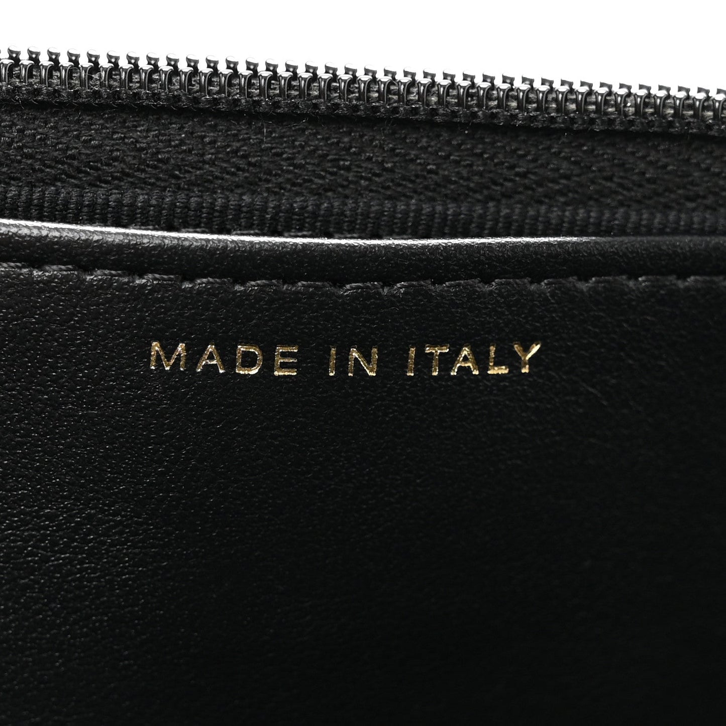 Lambskin Quilted Logo WOC Wallet On Chain Black