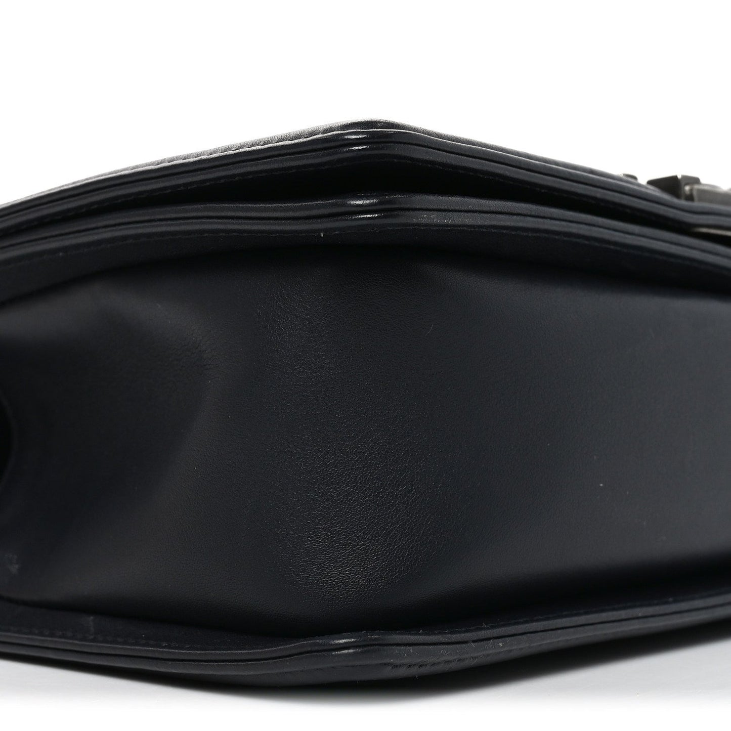 Lambskin Chevron Quilted Medium Boy Flap Black