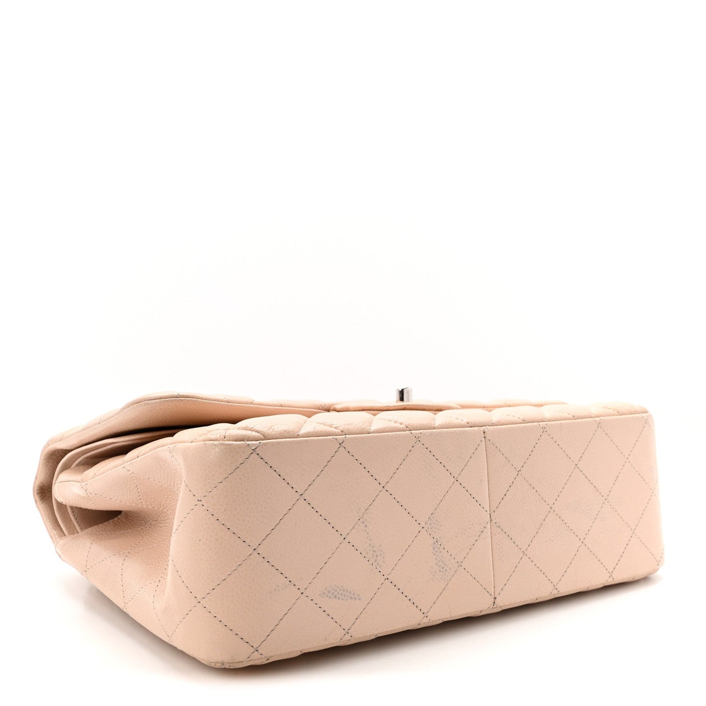 Caviar Quilted Jumbo Double Flap Light Pink