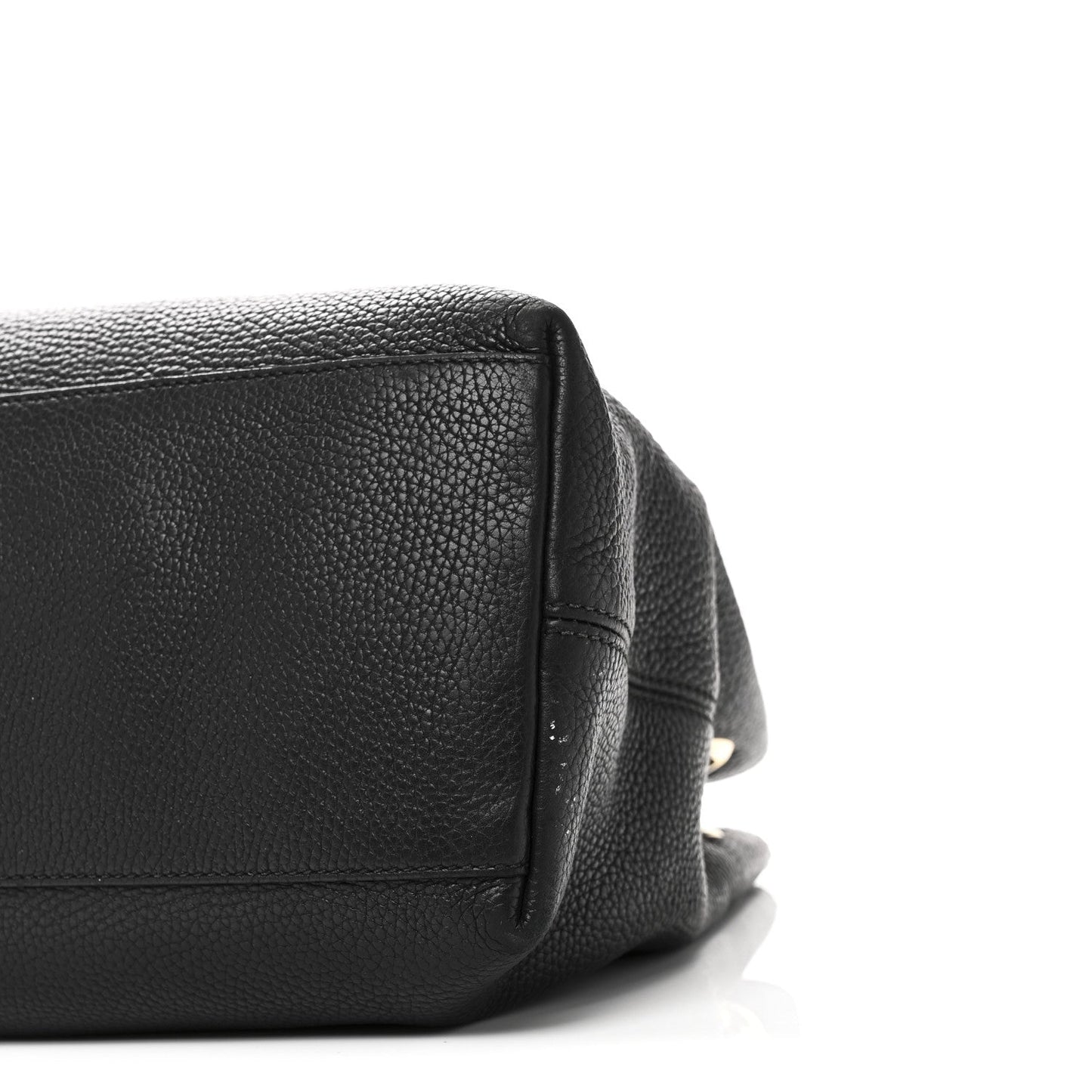 Pebbled Calfskin Medium Soho Chain Shoulder Bag Black