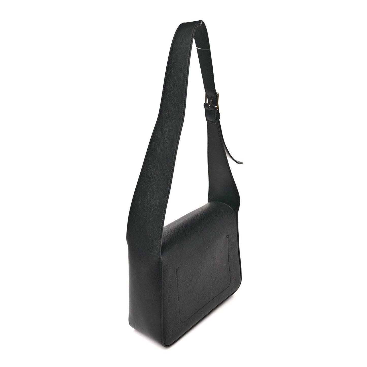 Calfskin Box Shoulder Bag Black